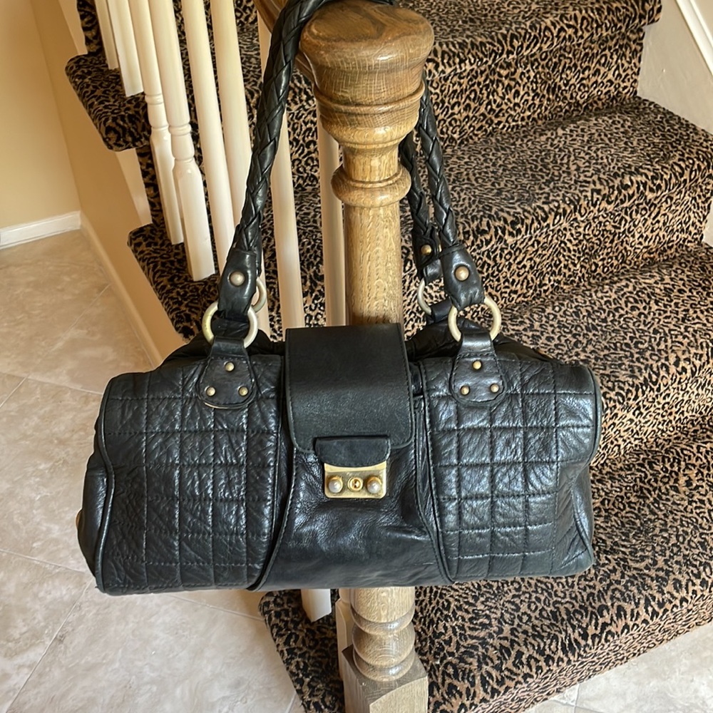 JANO by ANJA FLINT  Black Quilted leather bag.